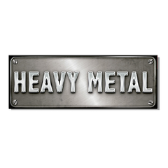 PLACA HEAVY METAL 40x15 cm