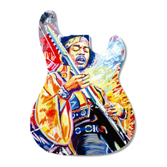 PLACA RECORTE GUITARRA HENDRIX 35x25 cm