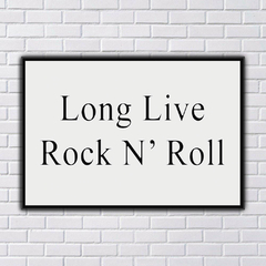 PLACA DE RUA LONG LIVE ROCK N ROLL 20x13 cm