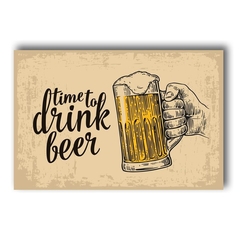 PLACA TIME DRINK BEER - comprar online