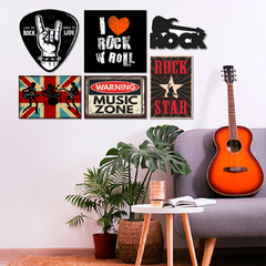 KIT 6 PLACAS MUSIC E ROCK