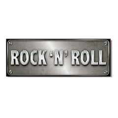 PLACA ROCK N ROLL 40x15 cm