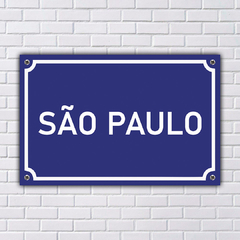 PLACA DE RUA SO PAULO 20x13 cm