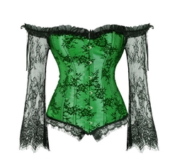 Corset mangas longas bordado