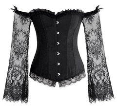 Corset mangas longas bordado - comprar online