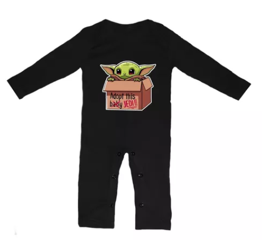 Disfraces Para Bebé - Mameluco De Baby Yoda Jedi Negro