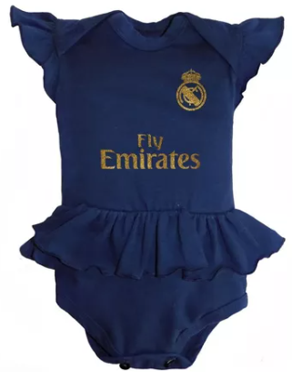 Pañalero Vestido Del Real Madrid Niña Personalizado Dorado