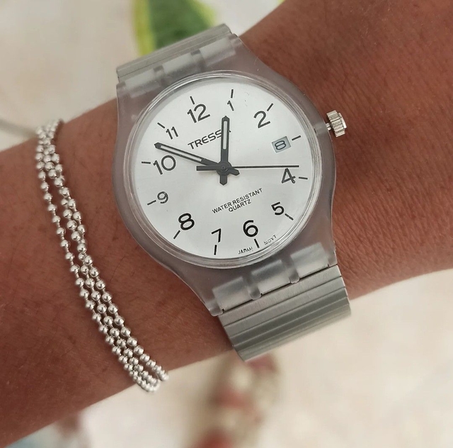 Reloj Tressa malla de metal elastica LourdesJoyas
