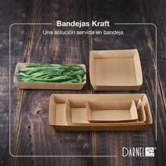 Bandeja Kraft Microcorrugado Nº 3 20,5 x 18 x 2,0 cm (400 un)