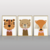 Composição com 3 quadros decorativos Infantil Raposa, Urso e Tigre rosa para Quarto Infantil