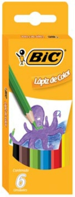 Lapices de Colores Bic Kids Cortos x6 - comprar online