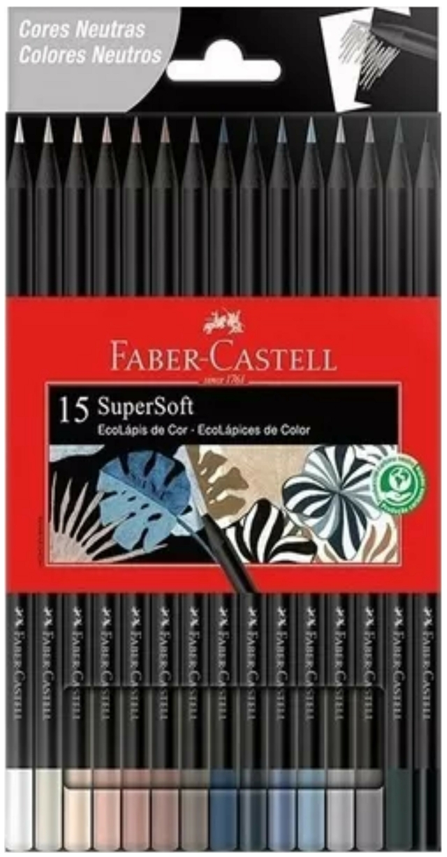 Lápices Faber Castell SuperSoft x 12 - METALIZADOS
