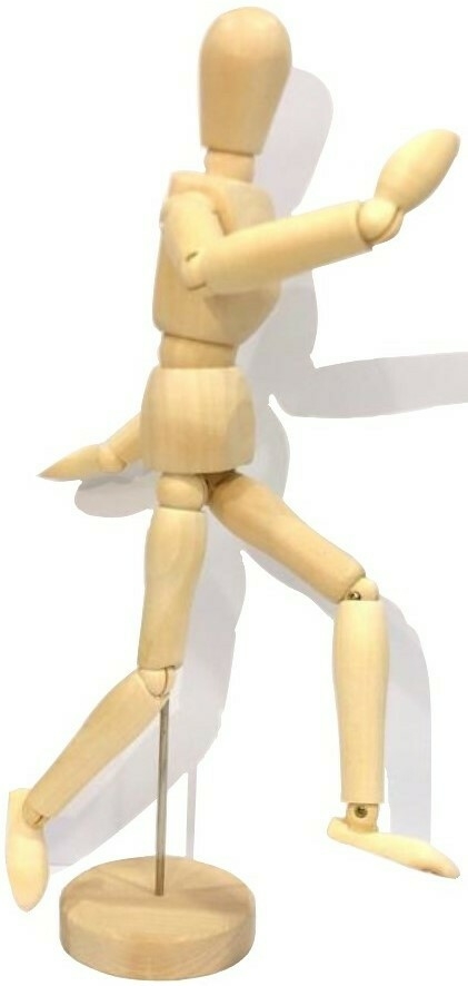 MUNECO ARTICULADO DE MADERA 30 cm