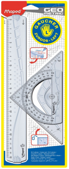 SET DE GEOMETRÍA PARA ZURDOS MAPED GEOMETRIC - comprar online