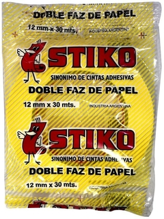 Cinta Adhesiva Stiko Doble Faz de Papel 12mm x 30mts - comprar online
