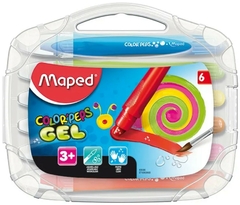 MINI VALIJA x 6 LAPIZ JUMBO GEL ACUARELABLE MAPED COLORPEPS