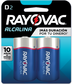 2 Pilas Rayovac Alcalinas Tamaño D P/ Alto Consumo