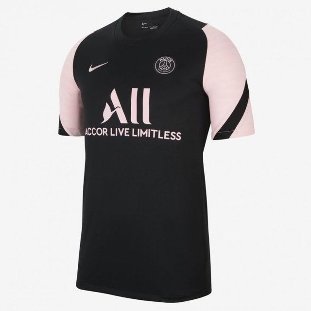 Camisa PSG Treino 21/22 - Torcedor - Masculina - Preta e Rosa