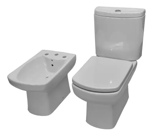 Inodoro Largo + Deposito + Bidet Roca Dama Senso