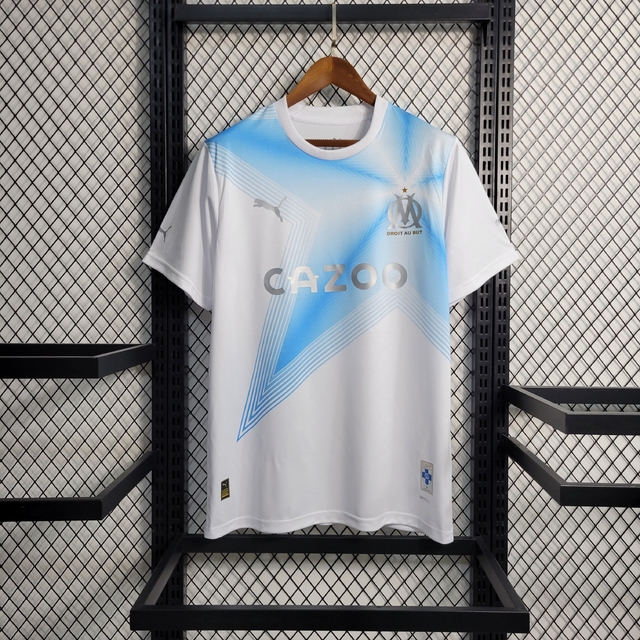 Camisa Olympique de Marseille Edição 30 anos UCL Jogador - Branca e