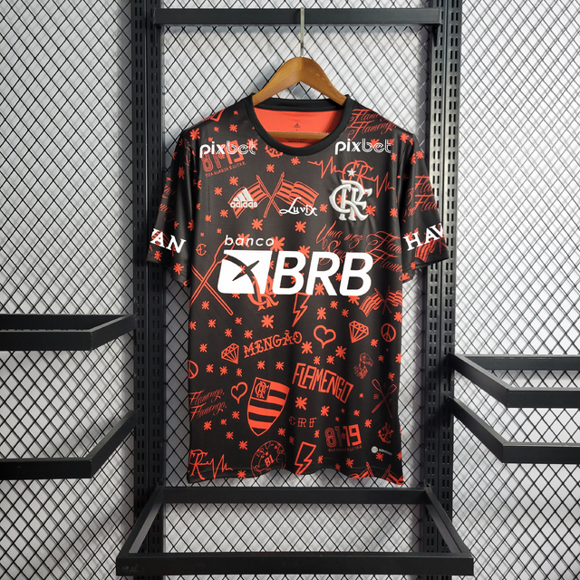 Camisa Flamengo Pré-Jogo 21/22 Adidas Masculina - Amarelo+Verde