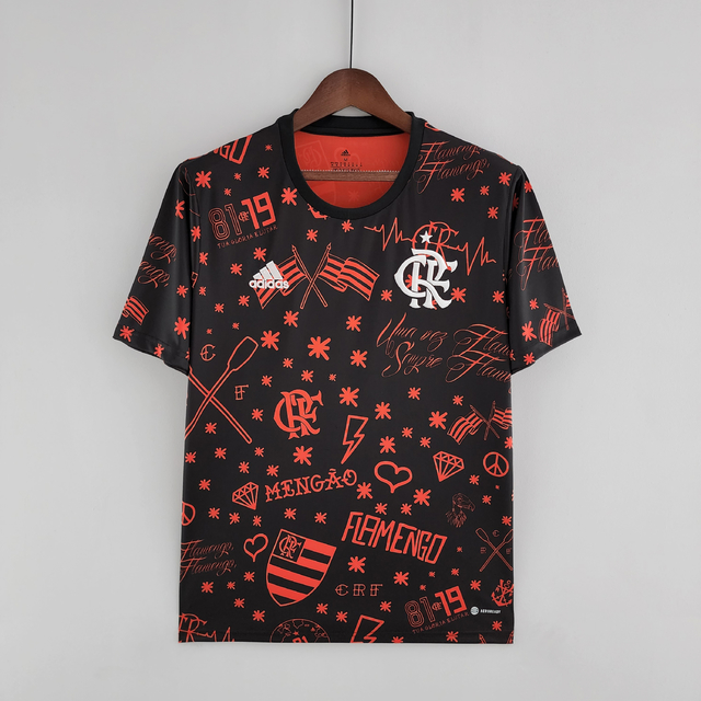 Camisa Pré Jogo do Flamengo 23 adidas - Infantil