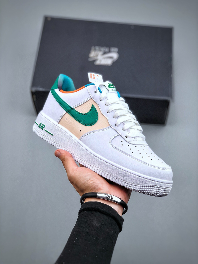 Tênis Nike Air Force 1 Low - Verde/Branco