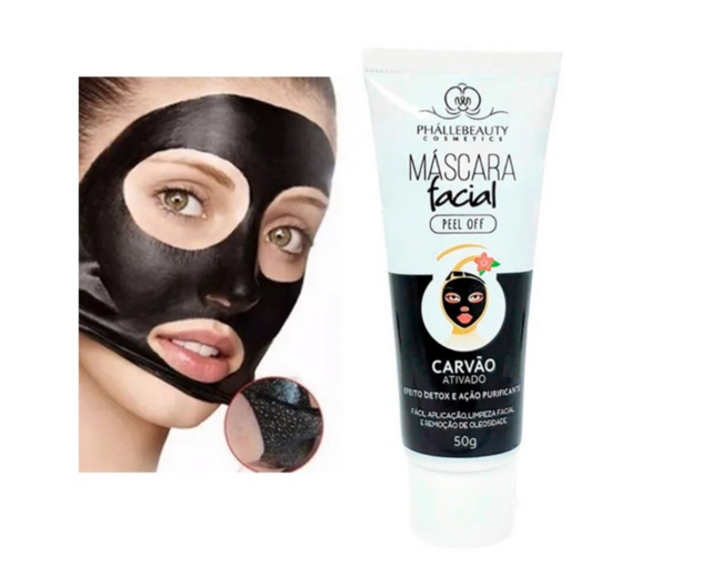 Máscara Facial Peel Off Carvão Ativado 50gr - Phállebeauty - Ousada