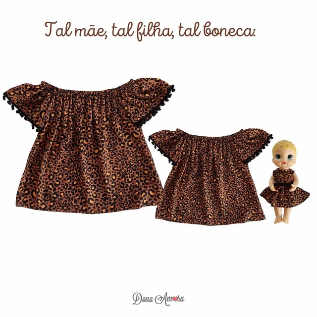 Kit tal m e tal filha tal boneca Blusa Ciganinha