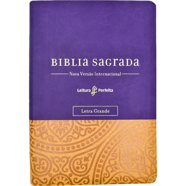 BIBLIA AEC LETRA GRANDE CAPA PU FOLHAS - ROXA - SEARA LIVRARIA