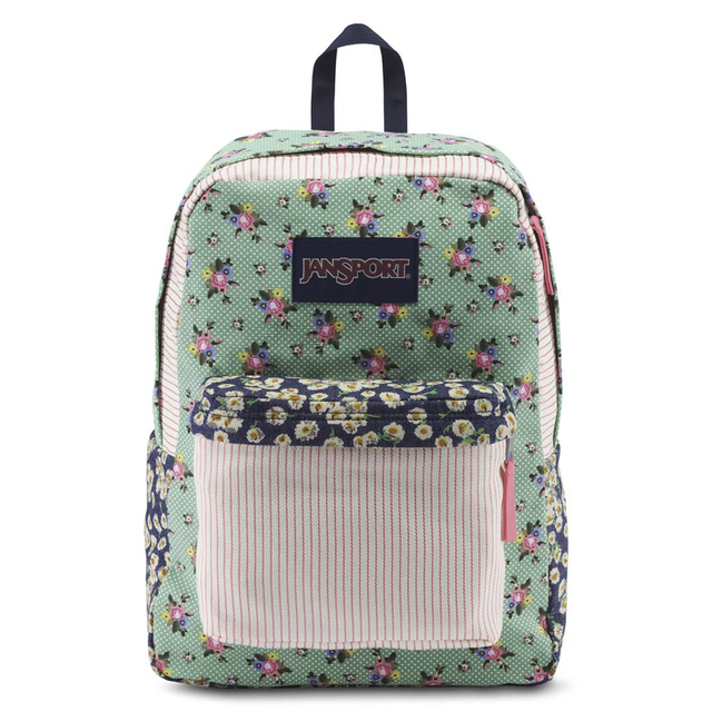 MOCHILA JANSPORT SUPERBREAK HIGH STAKES CON FLORES ORIGINAL TEMPORADA