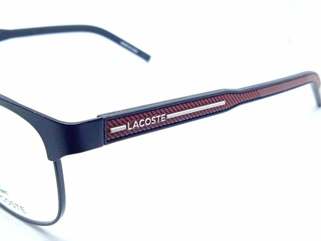 Óculos de Grau Masculino Lacoste Preto Metal