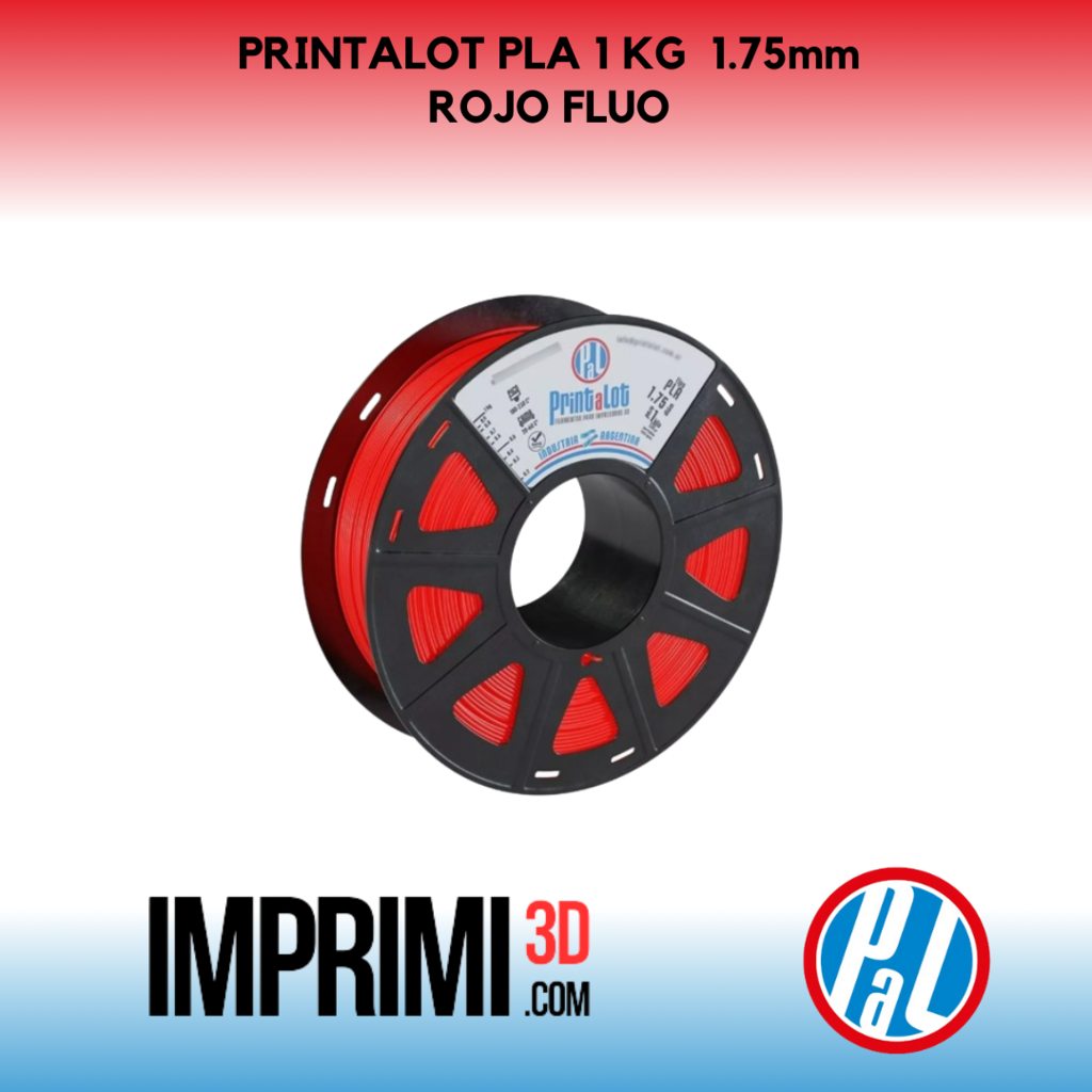 PRINTALOT PLA 1 KG ROJO FLUO Imprimi3D