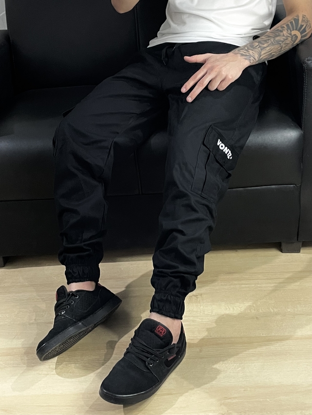 Calça Jogger Cargo Vontz ''Dust 2'' Preta