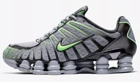 Tênis Nike Shox Tl 12 molas Neymar Jnr - Cinza e Verde