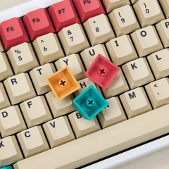 Set de 136 keycaps PBT Retro 80s - Perfil Cherry - comprar online