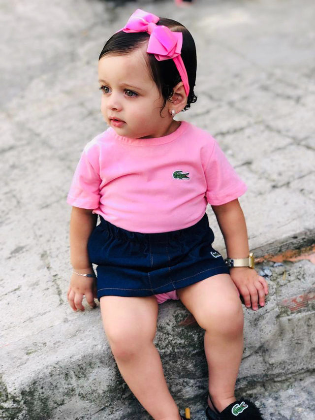 conjunto Lacoste para bebê menina