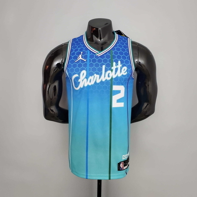 Camiseta Regata Charlotte Hornets Azul Clara Nike Masculina