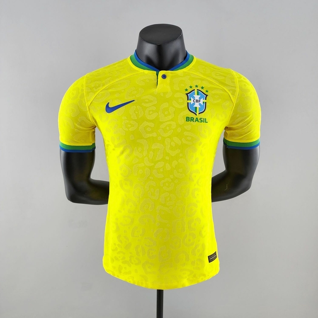 Camisa Seleção Brasil Amarela 22/23 Versão Jogador - Copa do mundo