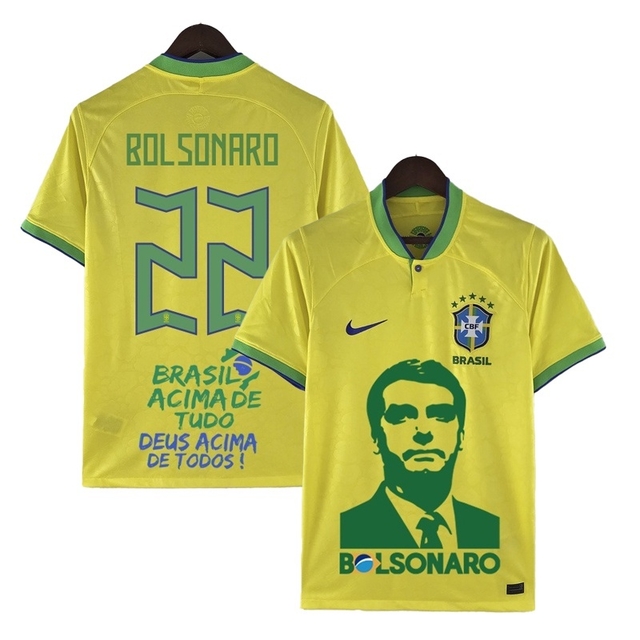 Camisa Seleção Brasileira Bolsonaro 22/23 Amarela e Verde