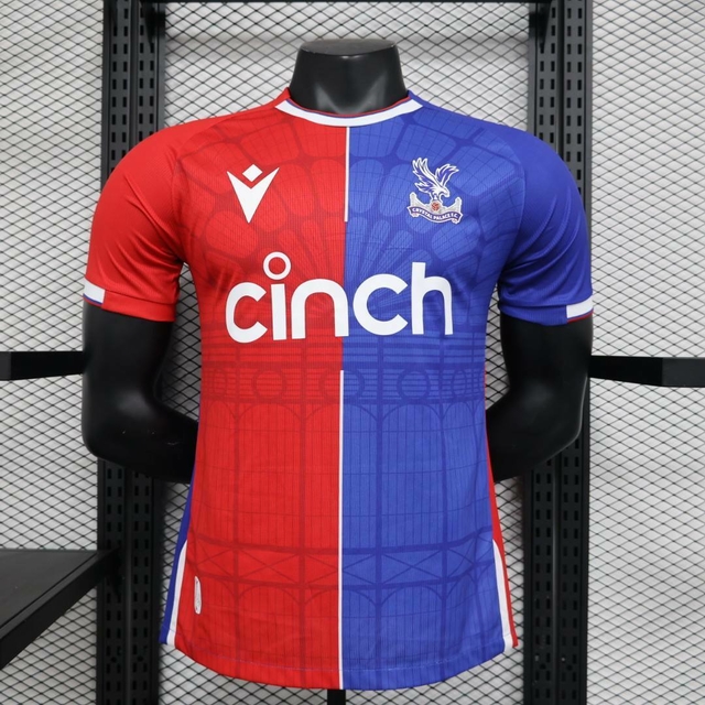 Camisa Crystal Palace I 2023/2024 Versão Jogador - Azul E Vermelha