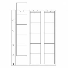 5 Folhas Leuchtturm Optima Moedas - Para Moedas Soltas