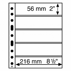 5 Folhas Grande S Leuchtturm para selos - 9 modelos - medida A4