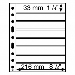 5 Folhas Grande S Leuchtturm para selos - 9 modelos - medida A4 - Farol Alemão Coleções