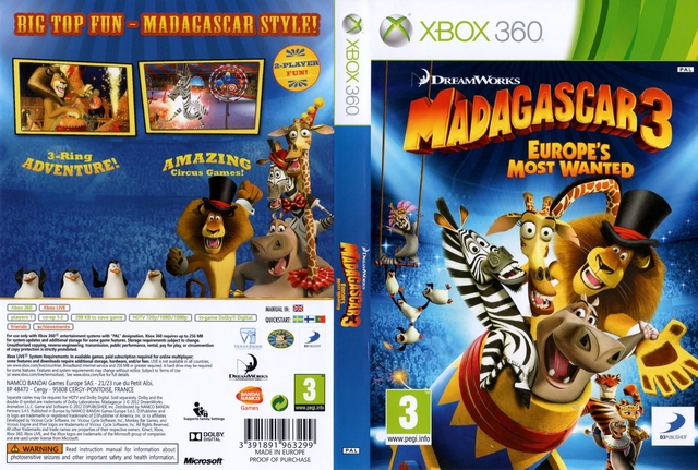 Madagascar 3 Europe's Most Wanted - XBOX 360