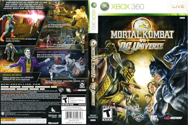 Jogo de Luta Mortal Kombat vs Dc Xbox 360 Seminovo