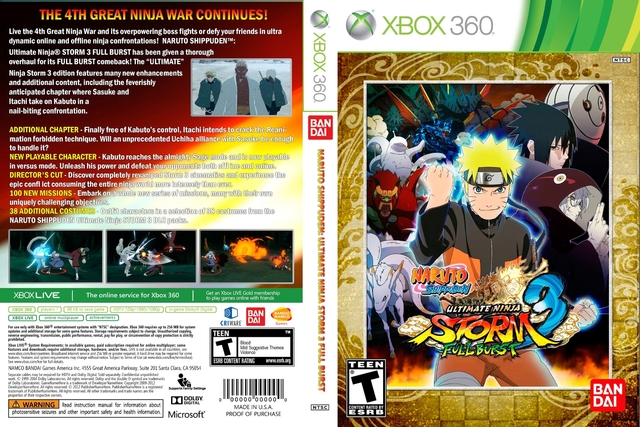 Jogo Naruto Shippuden: Ultimate Ninja Storm 3 - Xbox 360 (Usado) no Shoptime
