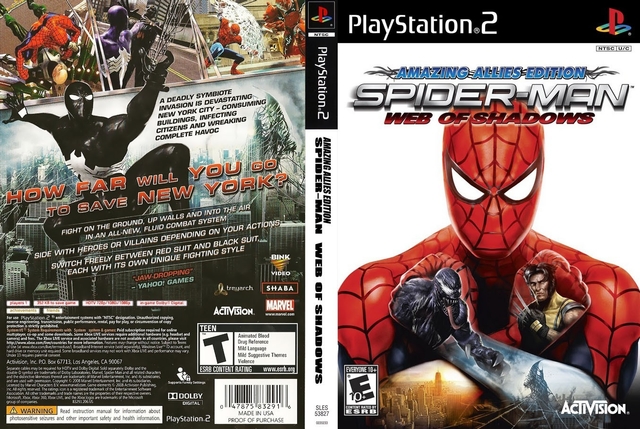 Jogo Spider Man Web Of Shadows Ps2