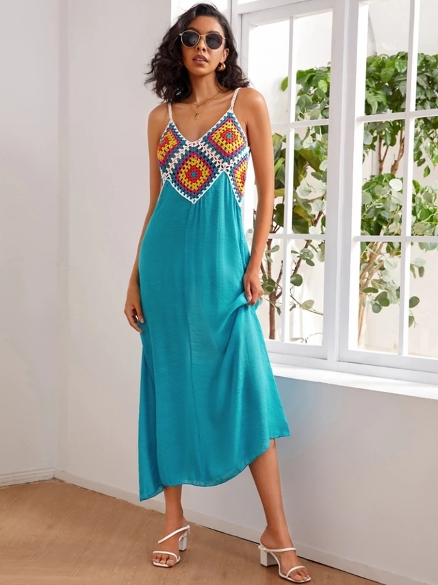 Vestido Mescla Crochê - Comprar em Peça Rara Handmade