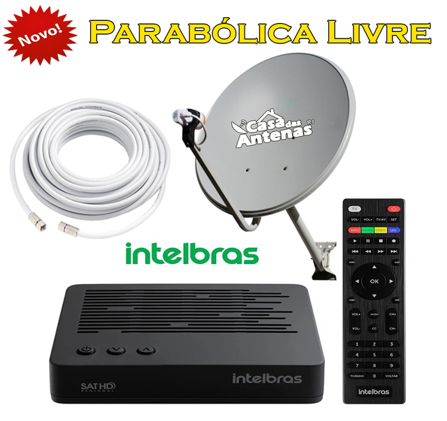 Kit Antena Parabólica Digital Intelbras Banda Ku 60cm